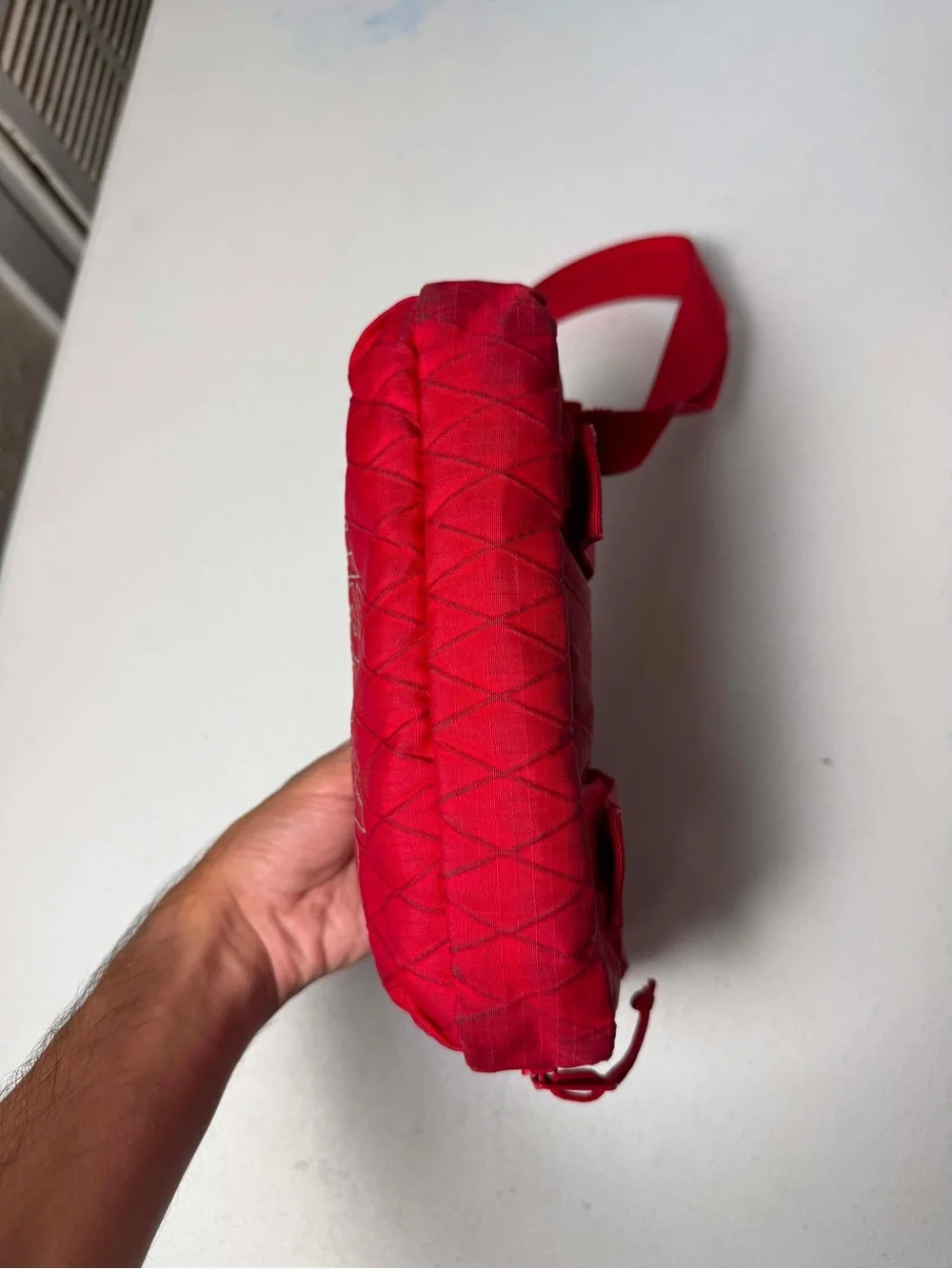 Supreme Shoulder Bag Red FW18 Dimension Polyant Crossbody Pouch Sling Pack dirty